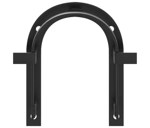 Iemauktu Pakaramais, Stiprināms Pie Sienas, Melna Dzelzs Vidaxl