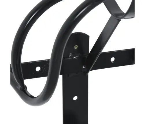 Iemauktu Pakaramais, Stiprināms Pie Sienas, Melna Dzelzs Vidaxl