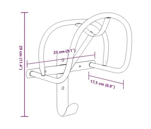 Iemauktu Pakaramais, Stiprināms Pie Sienas, Melna Dzelzs Vidaxl