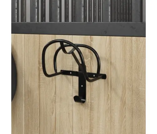 Iemauktu Pakaramais, Stiprināms Pie Sienas, Melna Dzelzs Vidaxl