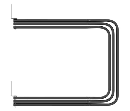 Seglu Paliktņa Pakaramais, 3 Stieņi, Melna Dzelzs Vidaxl