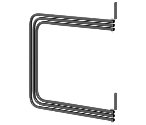 Seglu Paliktņa Pakaramais, 3 Stieņi, Melna Dzelzs Vidaxl