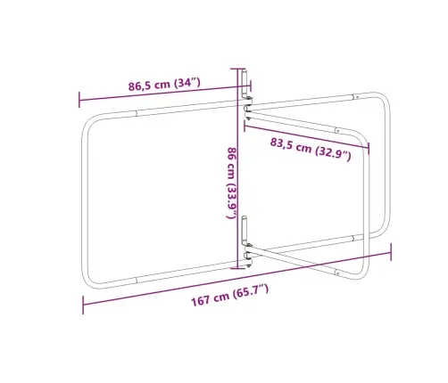 Seglu Paliktņa Pakaramais, 3 Stieņi, Melna Dzelzs Vidaxl