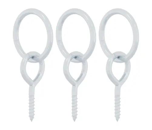 Gredzeni Ar Cilpveida Skrūvēm, 3 Gab., Sudraba Krāsa, Tērauds Vidaxl