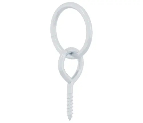 Gredzeni Ar Cilpveida Skrūvēm, 3 Gab., Sudraba Krāsa, Tērauds Vidaxl