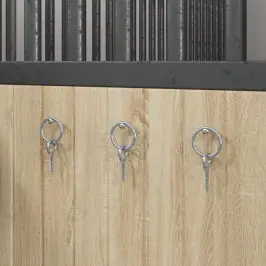 Gredzeni Ar Cilpveida Skrūvēm, 3 Gab., Sudraba Krāsa, Tērauds Vidaxl