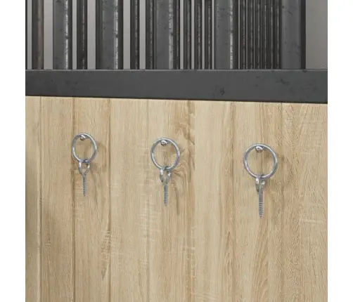 Gredzeni Ar Cilpveida Skrūvēm, 3 Gab., Sudraba Krāsa, Tērauds Vidaxl