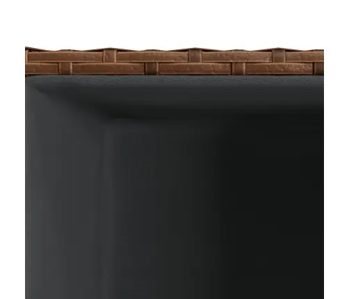 Puķu Kastes, 3 Gab., Polietilēna Rotangpalma, Brūnas Vidaxl