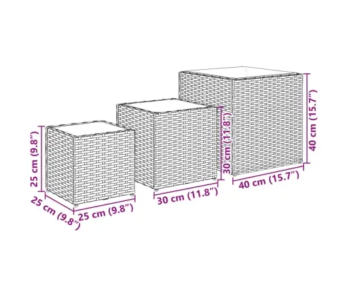 Aia Taimekastid 3 Tk, Hall, Polürotang