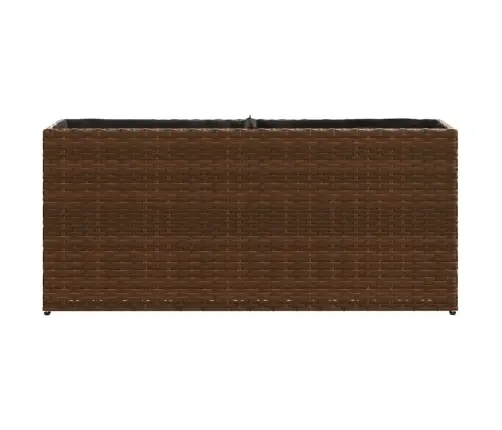 Sodo Lovelis Su 2 Vazonais, Rudas, 90X20X40cm Poliratanas