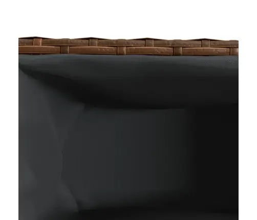 Sodo Lovelis Su 2 Vazonais, Rudas, 90X20X40cm Poliratanas