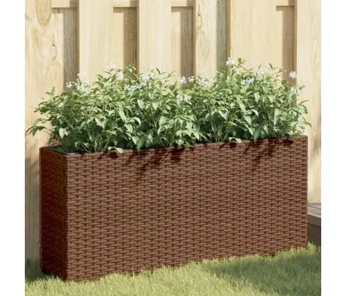 Dārza Puķu Kaste, 2 Podi, 90X20X40 Cm, Brūna Pe Rotangpalma Vidaxl