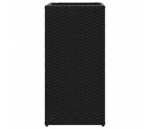 Dārza Puķu Kaste, 30X30X60 Cm, Melna Polietilēna Rotangpalma Vidaxl