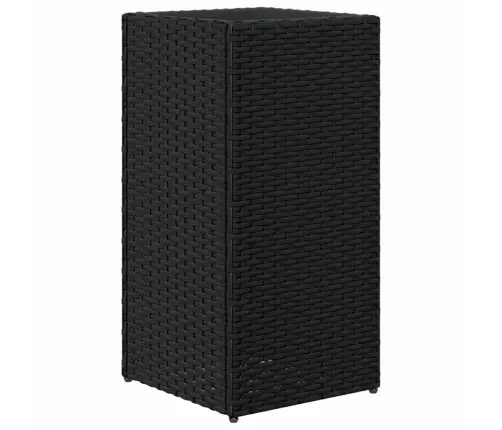 Dārza Puķu Kaste, 30X30X60 Cm, Melna Polietilēna Rotangpalma Vidaxl