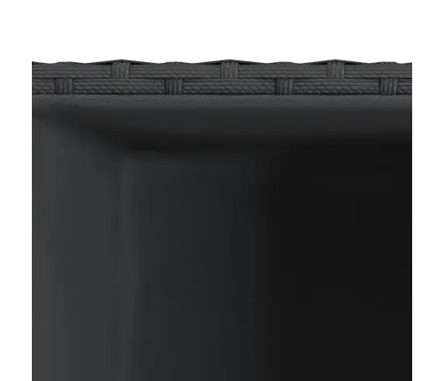 Dārza Puķu Kaste, 30X30X60 Cm, Melna Polietilēna Rotangpalma Vidaxl