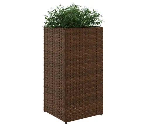 Dārza Puķu Kaste, 30X30X60 Cm, Brūna Pe Rotangpalma Vidaxl