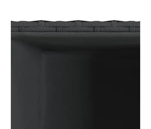 Dārza Puķu Kaste, 40X40X80 Cm, Melna Polietilēna Rotangpalma Vidaxl