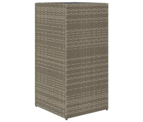 Dārza Puķu Kaste, 40X40X80 Cm, Pelēka Polietilēna Rotangpalma Vidaxl