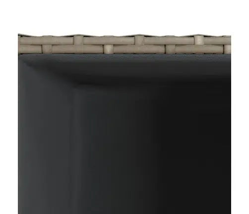 Dārza Puķu Kaste, 40X40X80 Cm, Pelēka Polietilēna Rotangpalma Vidaxl