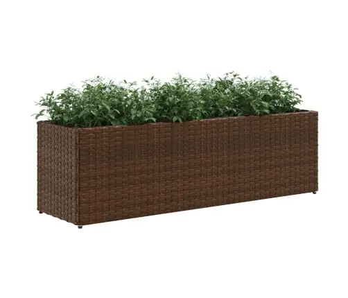 Dārza Puķu Kaste, 3 Podi, 105X30X32 Cm, Brūna Pe Rotangpalma Vidaxl