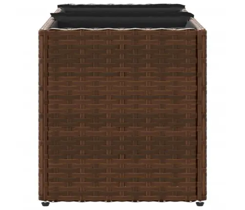 Dārza Puķu Kaste, 3 Podi, 105X30X32 Cm, Brūna Pe Rotangpalma Vidaxl