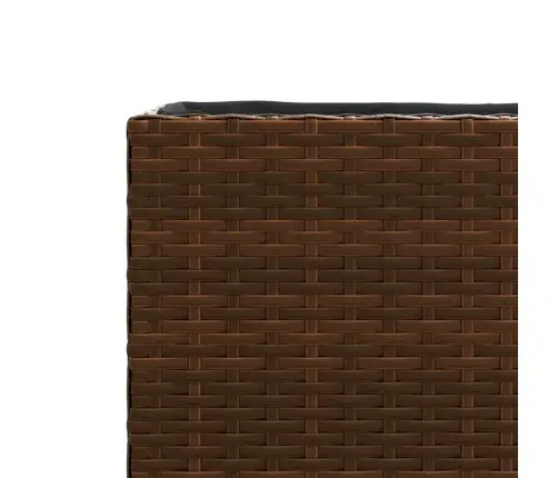Dārza Puķu Kaste, 3 Podi, 105X30X32 Cm, Brūna Pe Rotangpalma Vidaxl