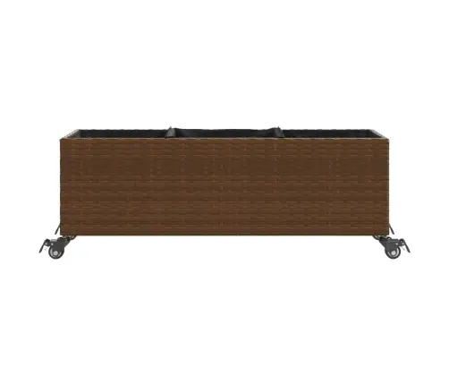 Taimekast Rataste Ja 3 Potiga, Pruun, 107X32X38 cm Polürotang
