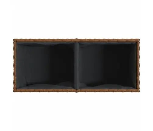 Dārza Puķu Kaste, 2 Podi, 72X30X32 Cm, Brūna Pe Rotangpalma Vidaxl