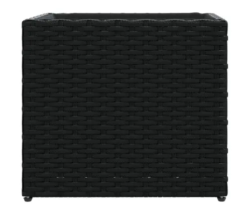Dārza Puķu Kaste, 36X30X32 Cm, Melna Polietilēna Rotangpalma Vidaxl