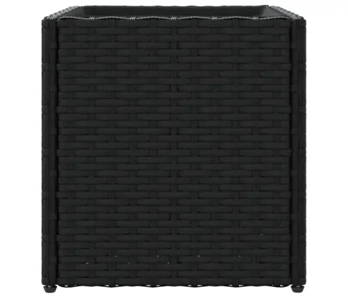 Dārza Puķu Kaste, 36X30X32 Cm, Melna Polietilēna Rotangpalma Vidaxl