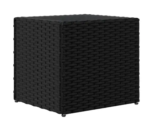 Dārza Puķu Kaste, 36X30X32 Cm, Melna Polietilēna Rotangpalma Vidaxl