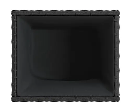 Dārza Puķu Kaste, 36X30X32 Cm, Melna Polietilēna Rotangpalma Vidaxl