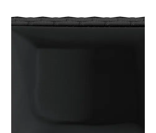 Dārza Puķu Kaste, 36X30X32 Cm, Melna Polietilēna Rotangpalma Vidaxl