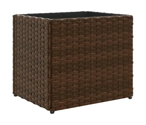 Dārza Puķu Kaste, 36X30X32 Cm, Brūna Pe Rotangpalma Vidaxl