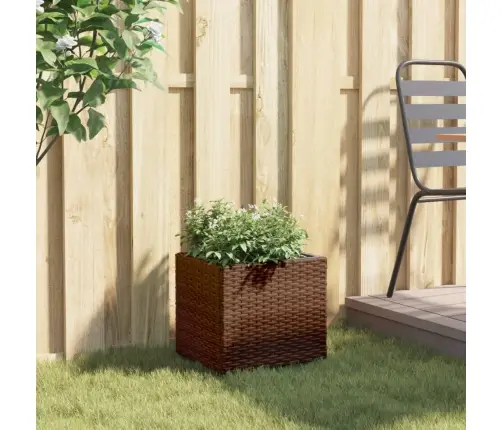 Dārza Puķu Kaste, 36X30X32 Cm, Brūna Pe Rotangpalma Vidaxl