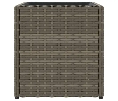 Dārza Puķu Kaste, 36X30X32 Cm, Pelēka Polietilēna Rotangpalma Vidaxl