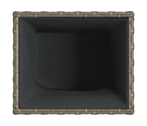 Dārza Puķu Kaste, 36X30X32 Cm, Pelēka Polietilēna Rotangpalma Vidaxl