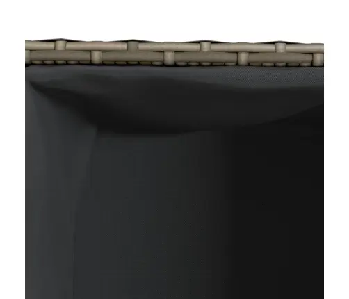 Dārza Puķu Kaste, 36X30X32 Cm, Pelēka Polietilēna Rotangpalma Vidaxl