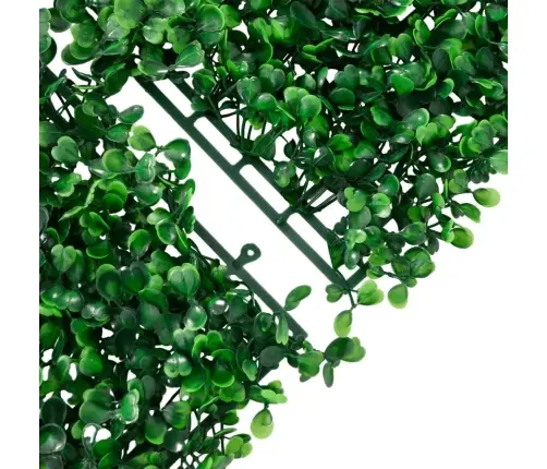 Mākslīgo Krūmu Lapu Žogs, 24 Gab., Zaļš, 50X50 Cm Vidaxl