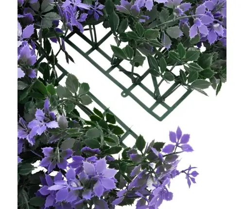   Mākslīgo Lapu Žogs , 24 Gab., Violets, 40X60 Cm Vidaxl