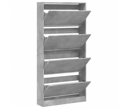 Batų Spintelė Su 4 Stalčiais, Betono, 80X21X163,5Cm