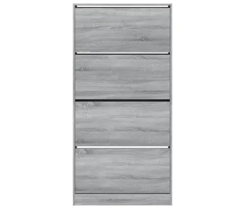Apavu Skapītis Ar 4 Atvilktnēm, Pelēka Ozola, 80X21X163,5 Cm Vidaxl