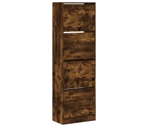 Apavu Skapītis Ar 4 Atvilktnēm, Ozolkoka Krāsa, 60X34X187,5 Cm Vidaxl