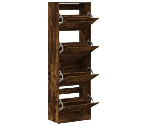 Apavu Skapītis Ar 4 Atvilktnēm, Ozolkoka Krāsa, 60X34X187,5 Cm Vidaxl