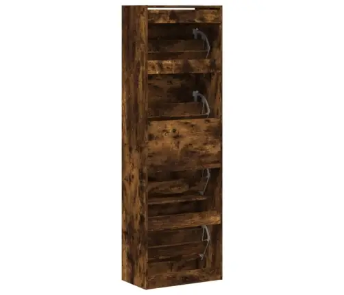 Apavu Skapītis Ar 4 Atvilktnēm, Ozolkoka Krāsa, 60X34X187,5 Cm Vidaxl