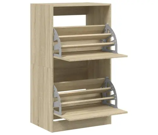 Apavu Skapītis Ar 2 Atvilktnēm, Koka Krāsa, 60X42X108 Cm Vidaxl