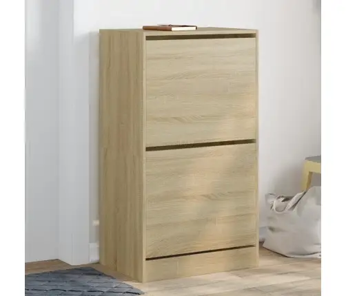 Apavu Skapītis Ar 2 Atvilktnēm, Koka Krāsa, 60X42X108 Cm Vidaxl