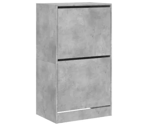 Jalanõudekapp, 2 Klappuksega, Betoonhall, 60 X 42 X 108 Cm