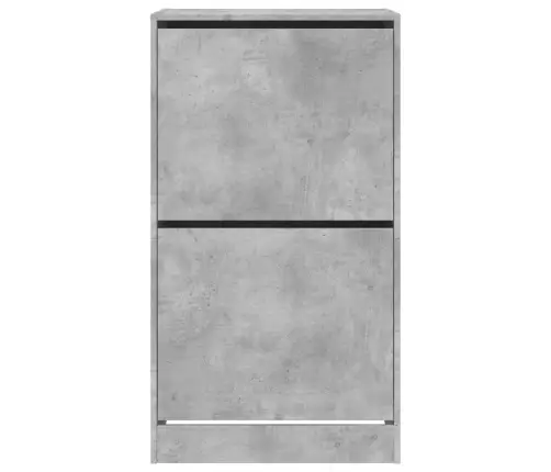 Jalanõudekapp, 2 Klappuksega, Betoonhall, 60 X 42 X 108 Cm