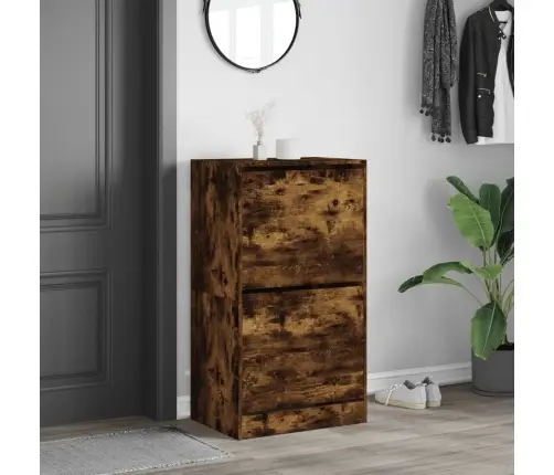 Apavu Skapītis Ar 2 Atvilktnēm, Ozolkoka Krāsa, 60X42X108 Cm Vidaxl